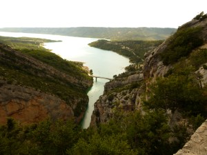 Verdon's utlopp i Lac d Ste-Croix